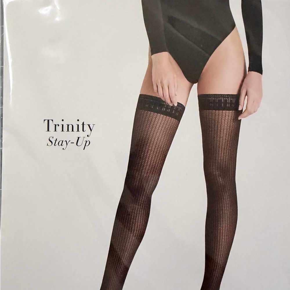 Wolford Black Trinity Stay-Up Hosiery